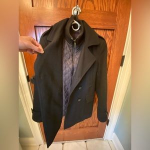 Zara Man Double Breasted Jacket, Black (M)